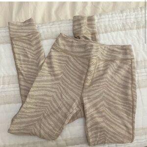 Aerie Neutral Beige Animal Print Thermal Pants